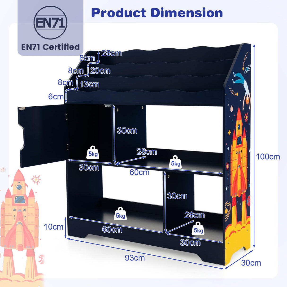 HONEY JOY Toy Storage Organiser Display Stand