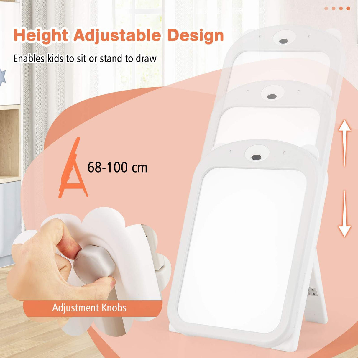 HONEY JOY Kids Art Easel and Chair Set