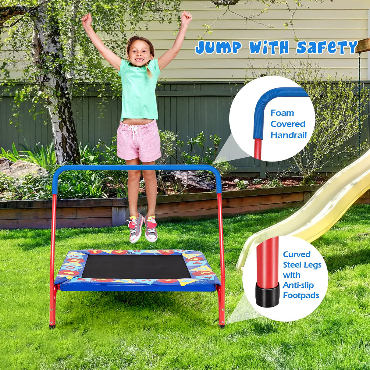 36” Square Toddler Trampoline - Babyjoy