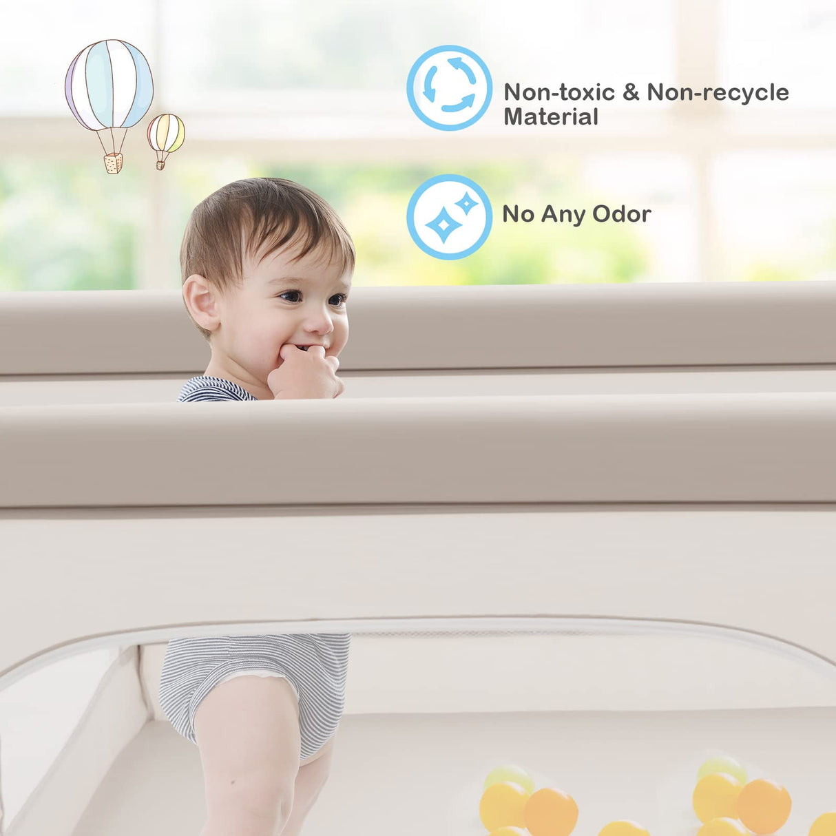 190 x 150 CM Large Baby Playpen, Extra Large Playard for Babies