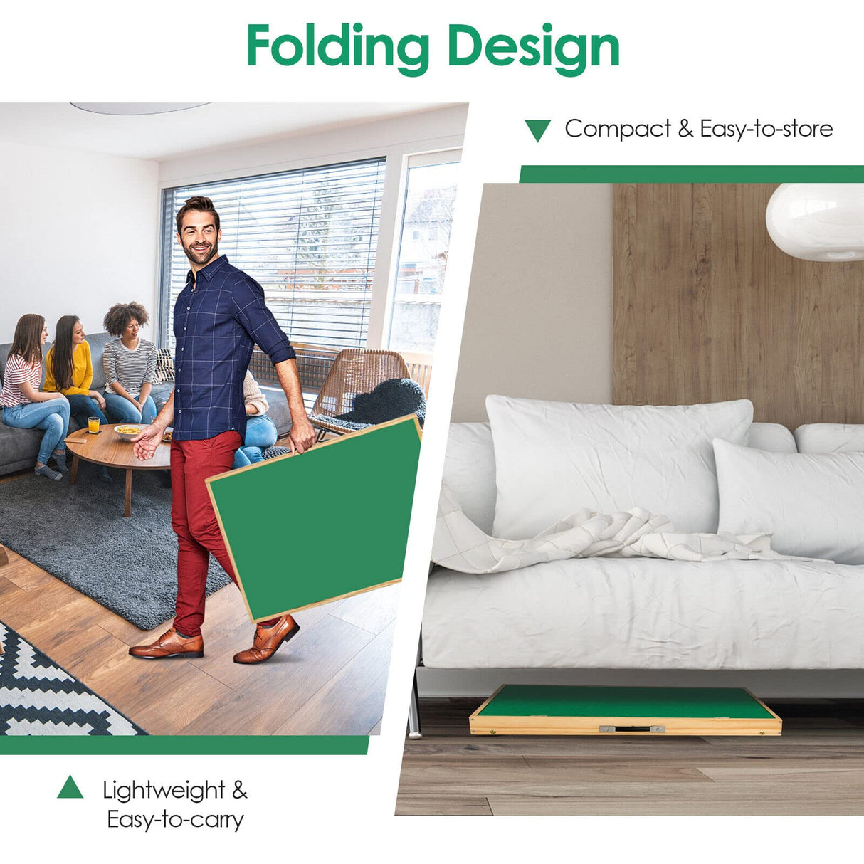 HONEY JOY 1000 PCS Portable Puzzle Table, 3-Angle Adjustable Jigsaw Board with Anti-Slip Felt, Folding Legs