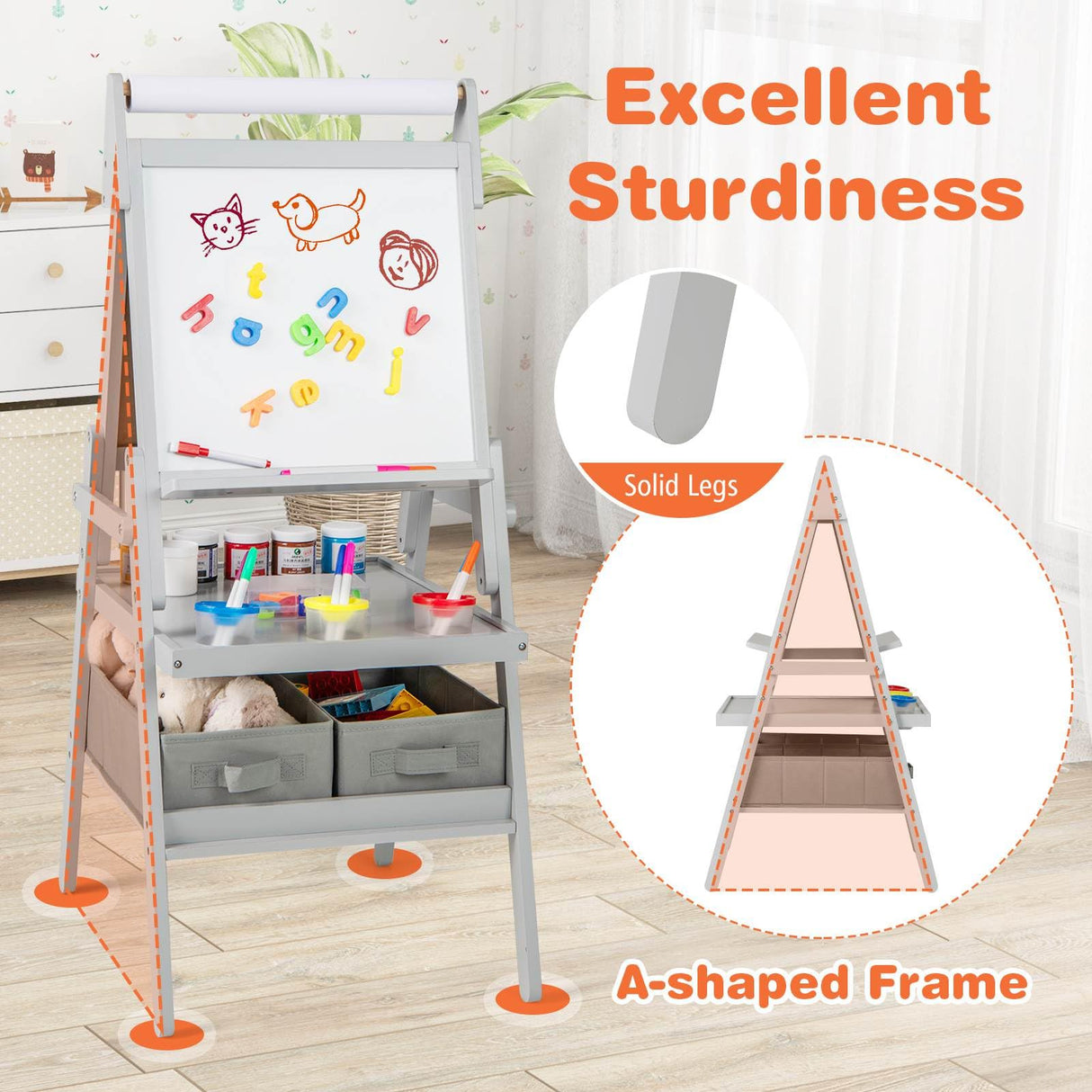 BABY JOY 3-in-1 Art Easel for Kids