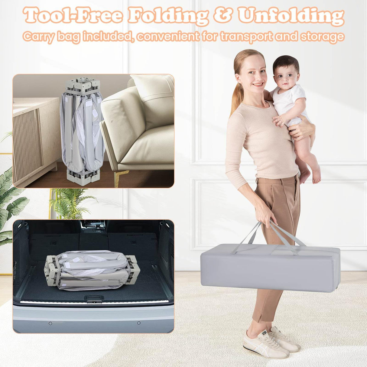 127*127 cm BPA-Free Foldable Toddlers Play Yard - Baby Joy