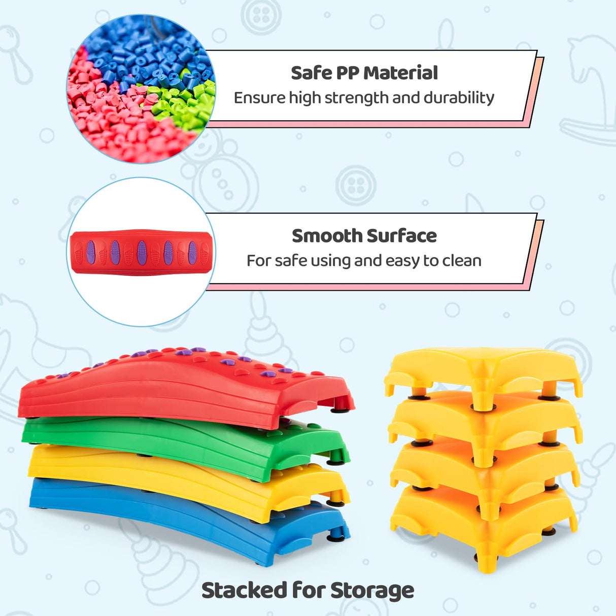 HONEY JOY 20 PCS Balance Beam Set