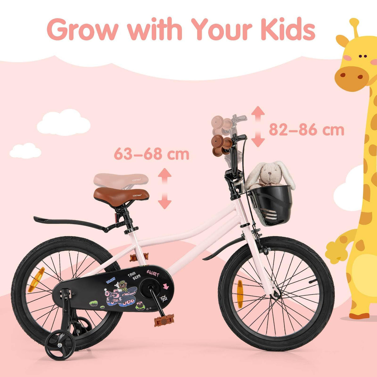 HONEY JOY 14 16 18 Inch Kids Bicycle for 3-8 Years Old