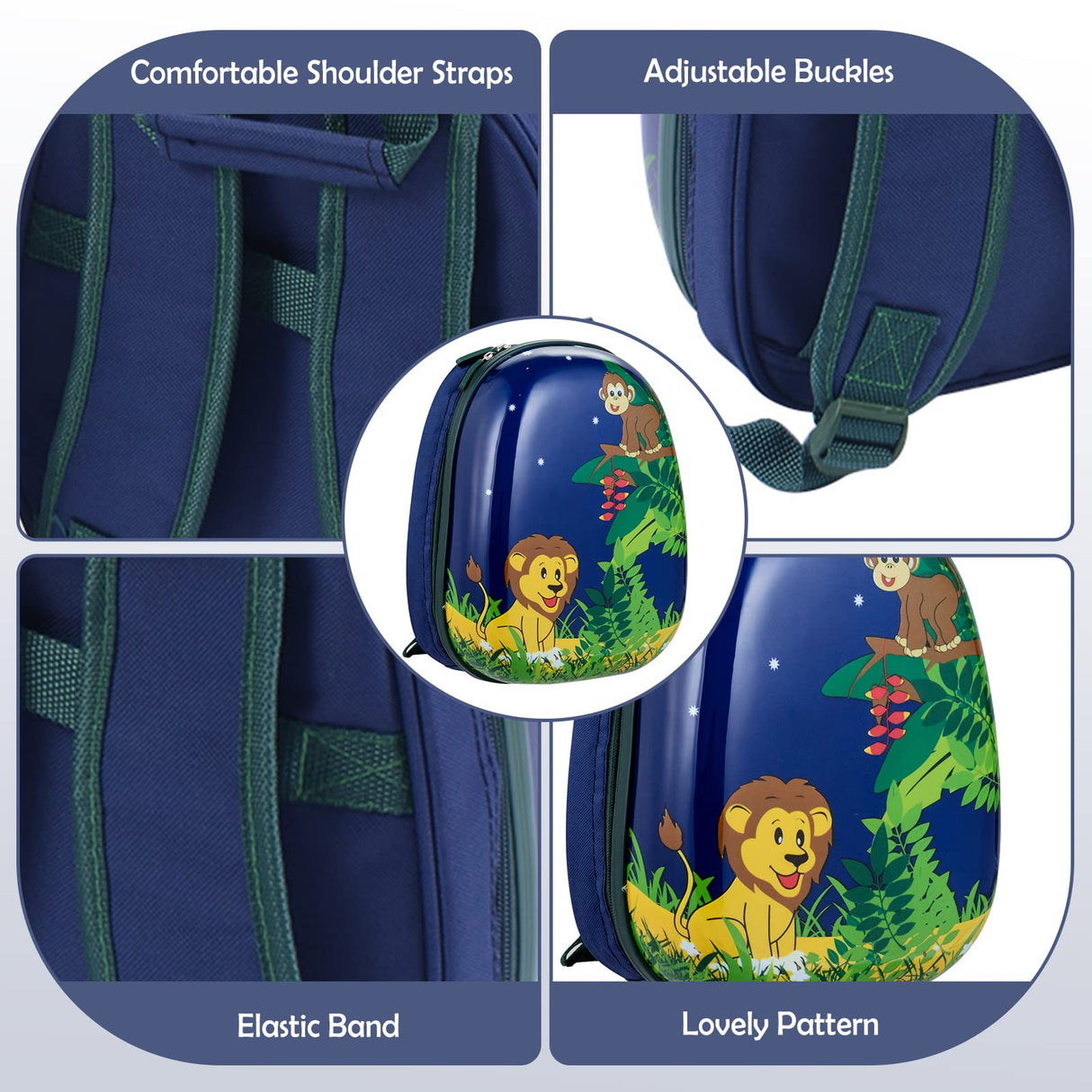 16” Toddlers Carry-on Suitcase & 13” Backpack Set