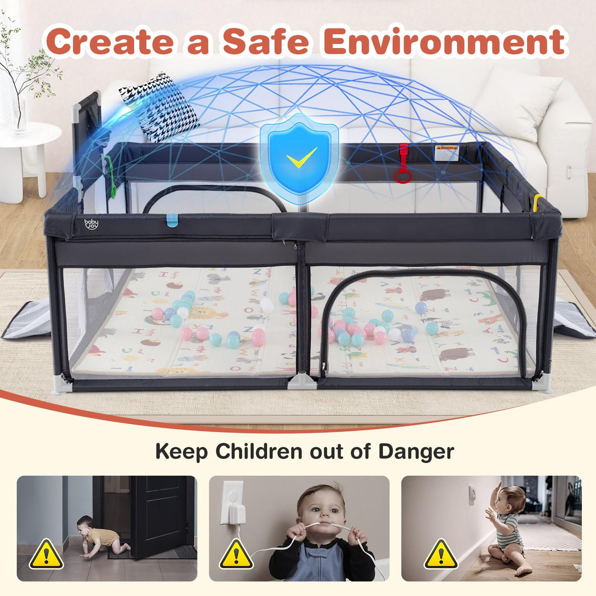 185 x 155cm Baby Playard