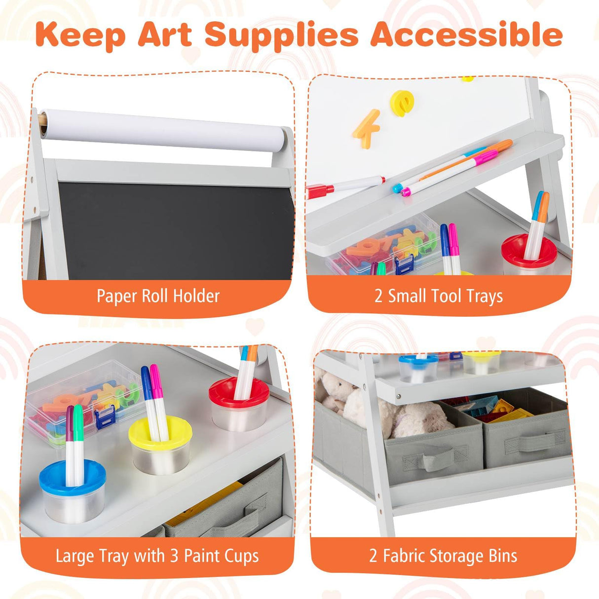 BABY JOY 3-in-1 Art Easel for Kids