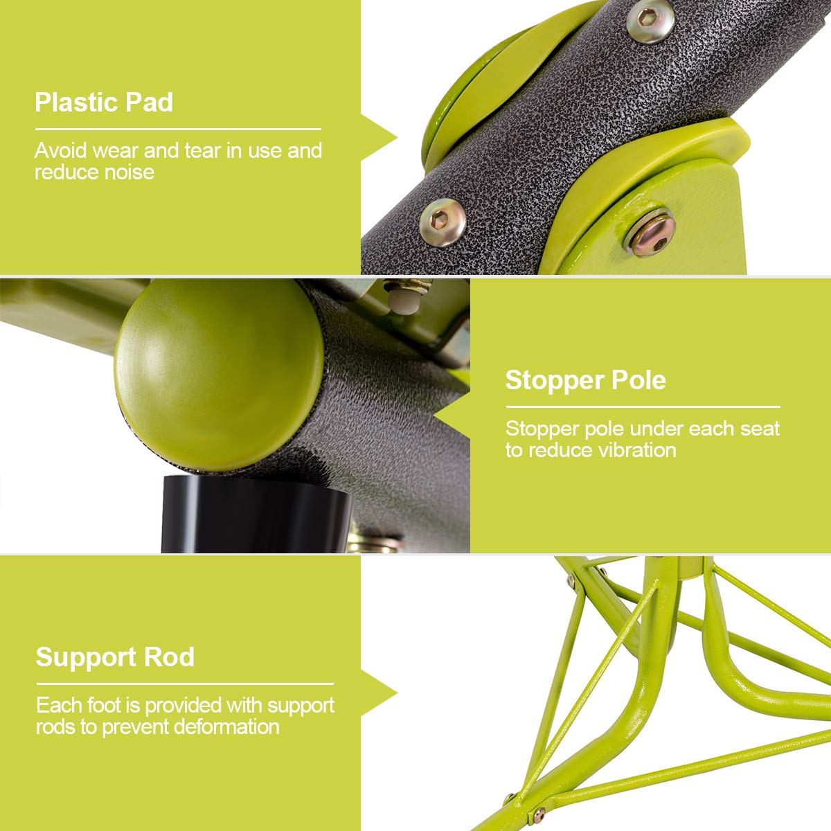 Swivel Children Teeter Totter Outdoor Play Set for 2 Children