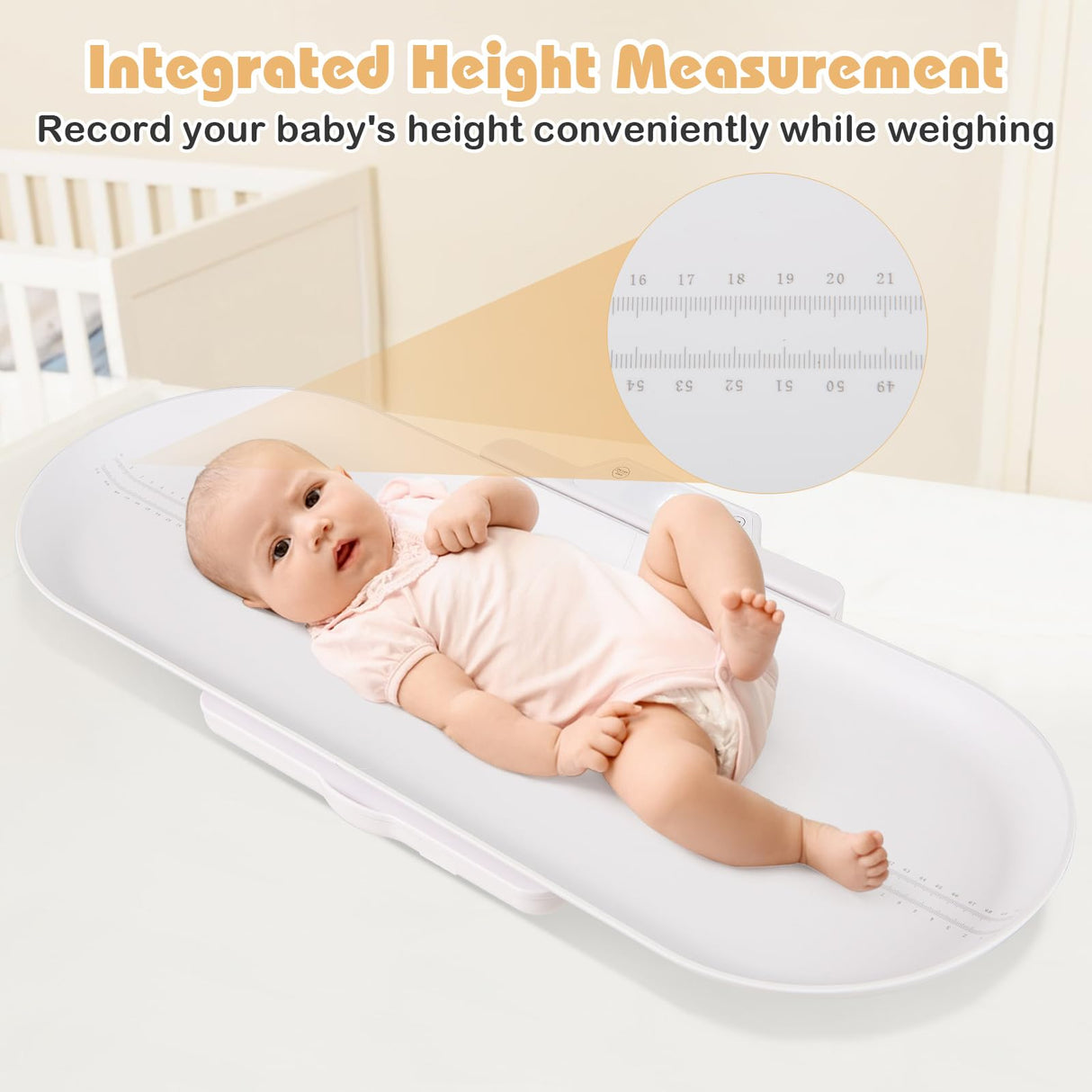 3 in 1 Infant Scale w/Detachable Tray for Body Weight & Height Measurement