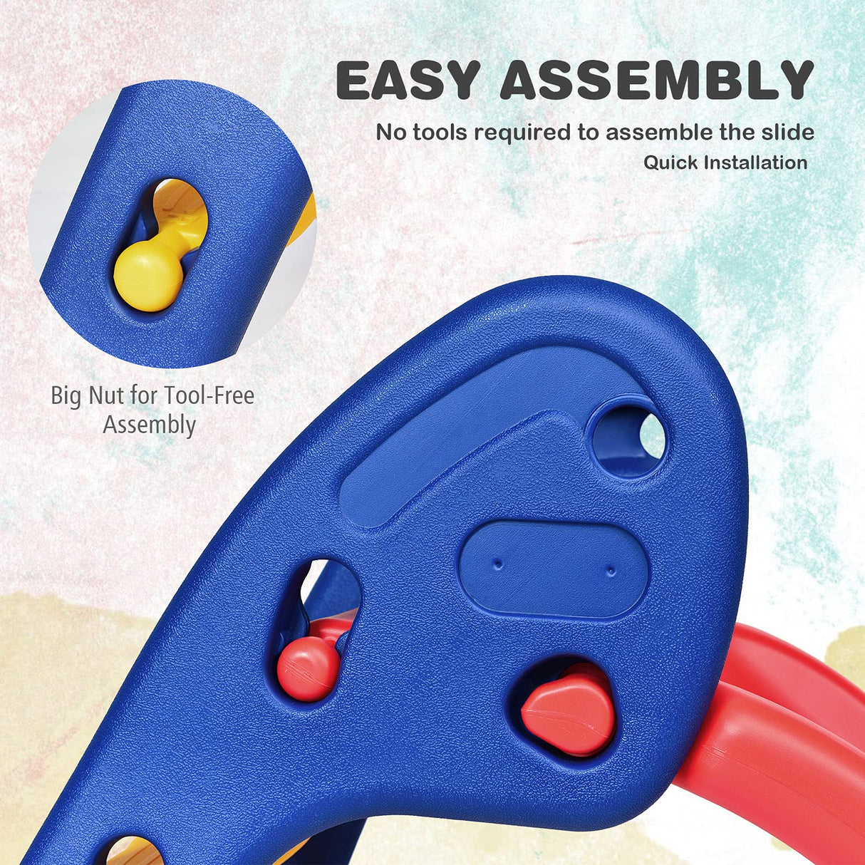 HONEY JOY Kid Folding Sliding w/Triangle Structure