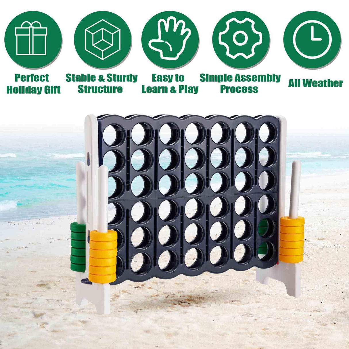 Connect 4 in A Row Jumbo Family Garden yard Game