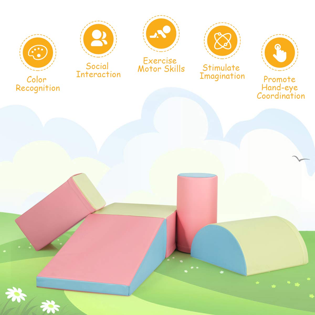 5-Piece Kids Climb & Crawl Activity Playset - Babyjoy