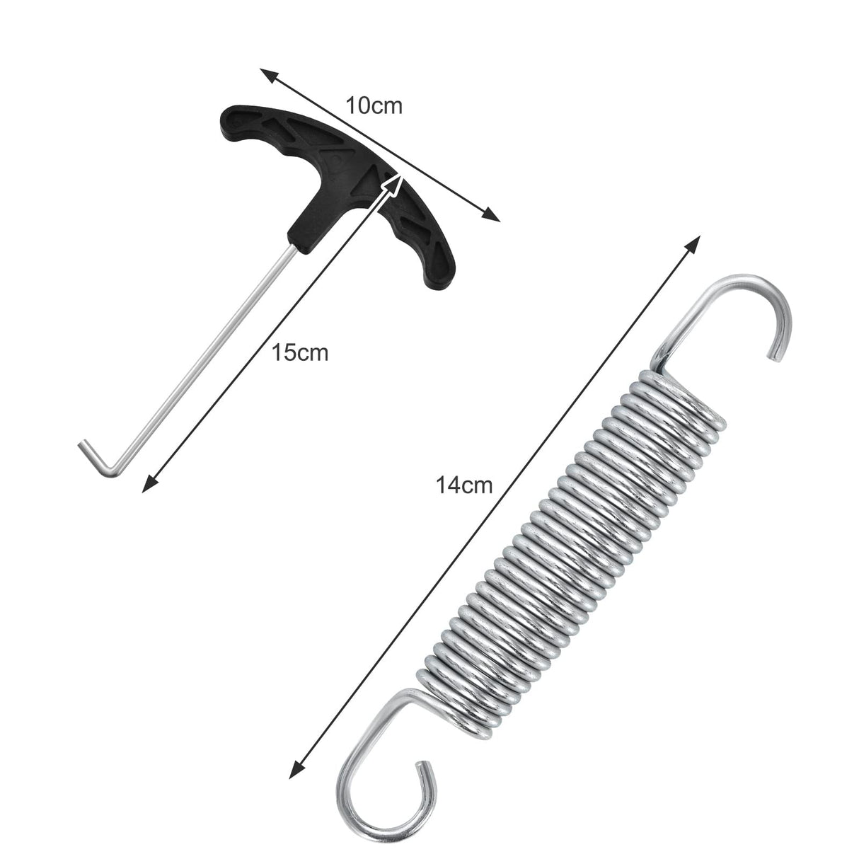 HONEY JOY 20 Pack Trampoline Springs, 14 cm Heavy Duty Replacement Trampoline Springs