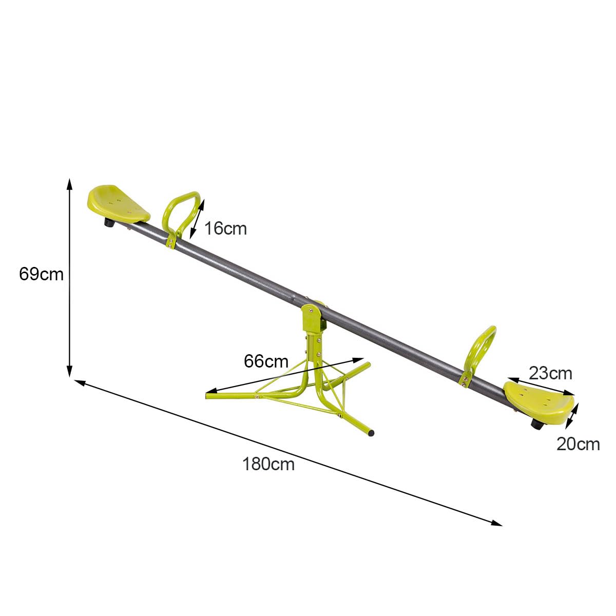 Swivel Children Teeter Totter Outdoor Play Set for 2 Children