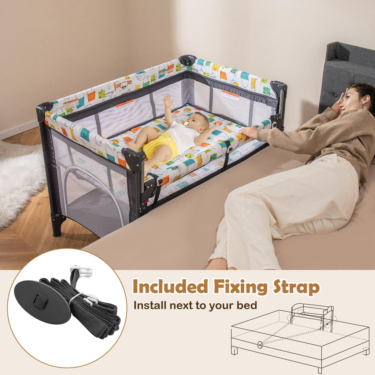 BABY JOY 5-in-1 Baby Bassinet