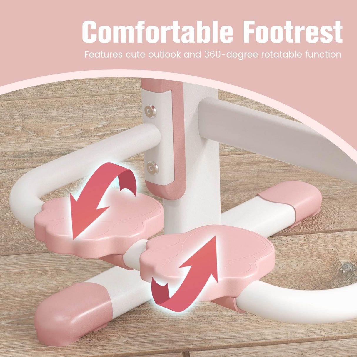 BABY JOY Height-Adjustable Kids Desk Chair, Ergonomic Children Study Chair