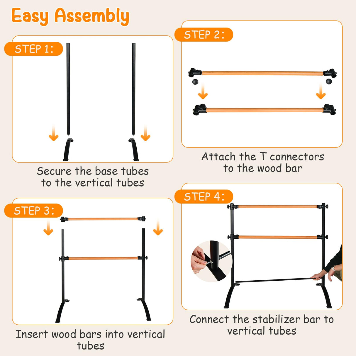 HONEY JOY Portable Ballet Barre
