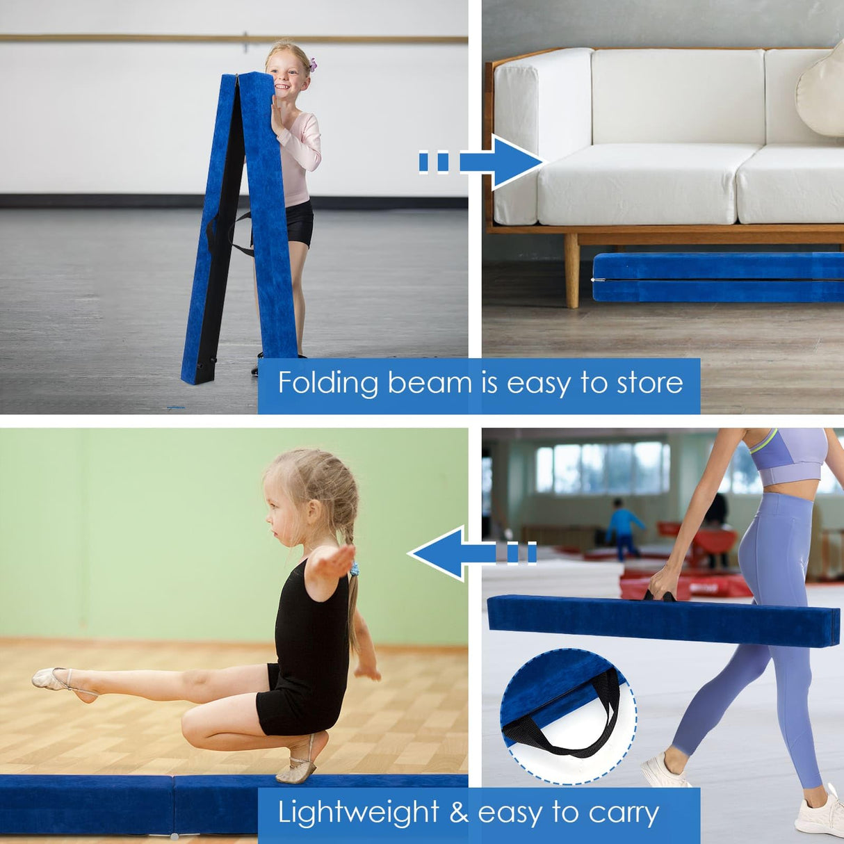 Folding Balance Beam, Portable Gymnastic Beam