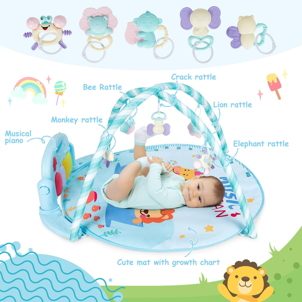 HONEY JOY Baby Gyms Play Mats