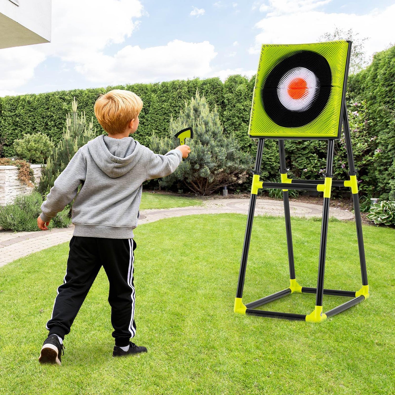 4 in 1 Throwing Target Set, Kids Throwing Game w/Bristle Target