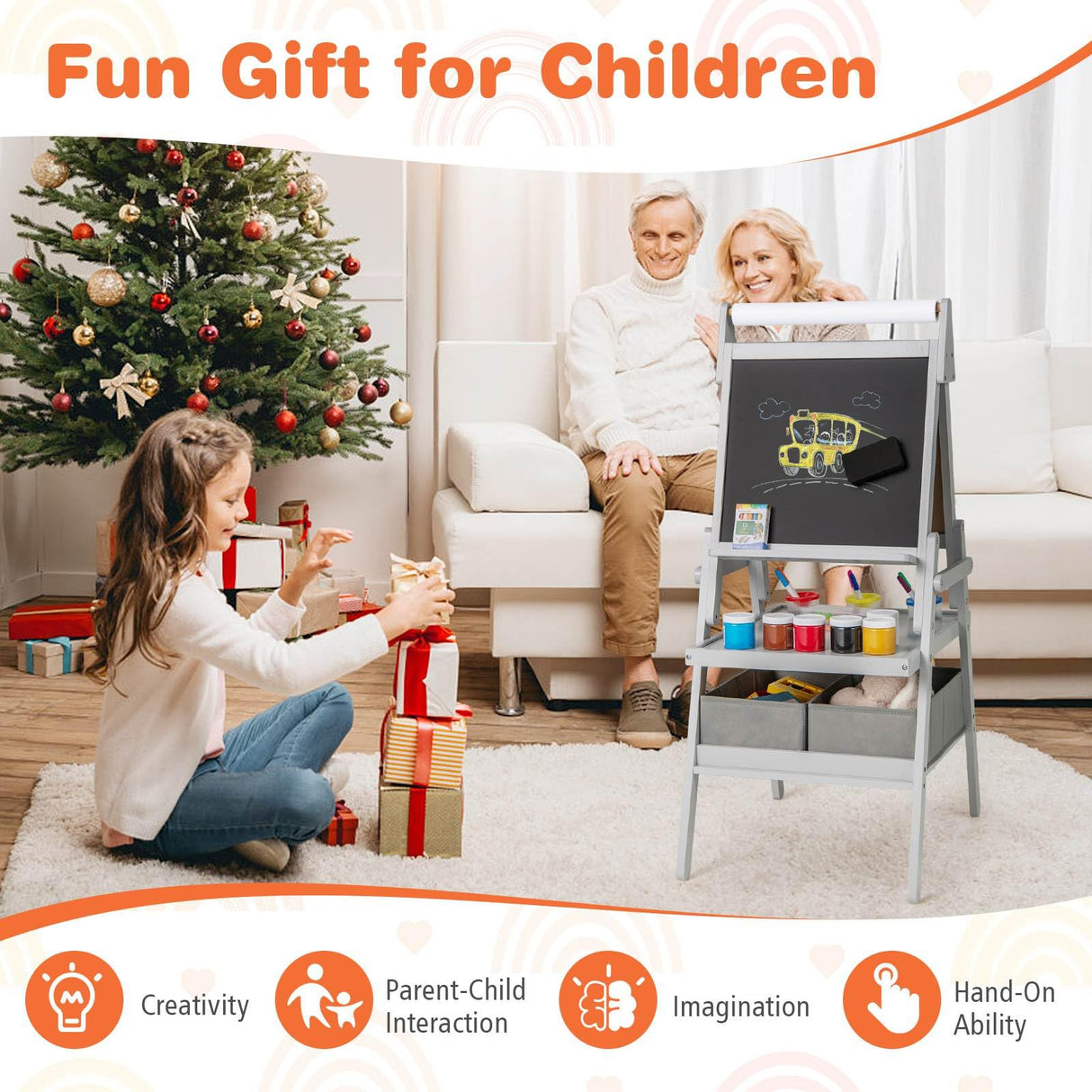 BABY JOY 3-in-1 Art Easel for Kids