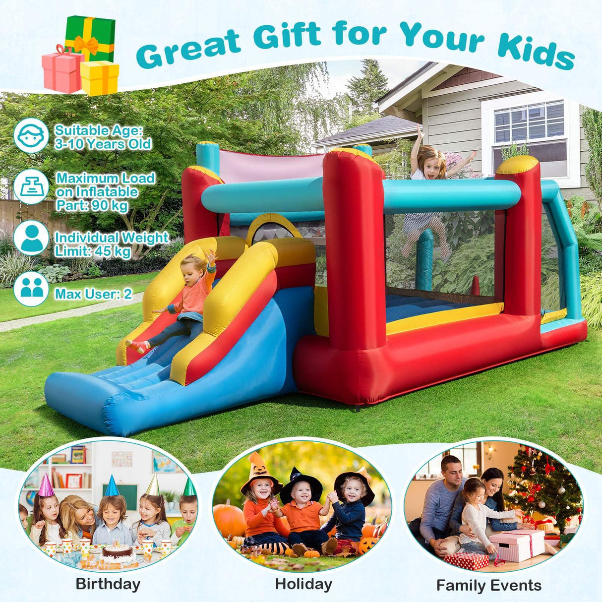 HONEY JOY 5-in-1 Ice Cream Jumping Castle