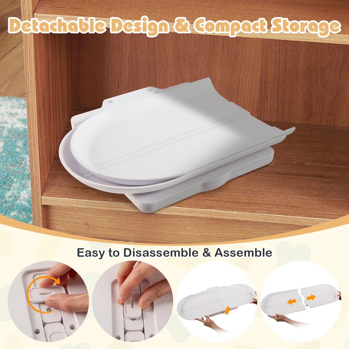 3 in 1 Infant Scale w/Detachable Tray for Body Weight & Height Measurement