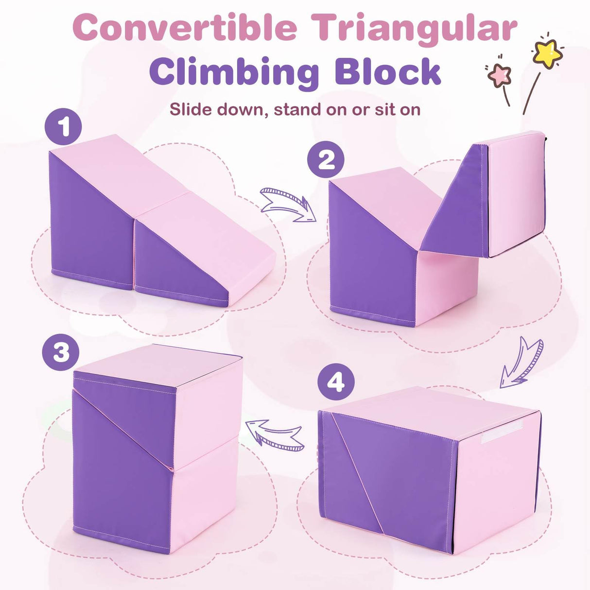 6 PCS Foam Climbing Blocks - Baby Joy