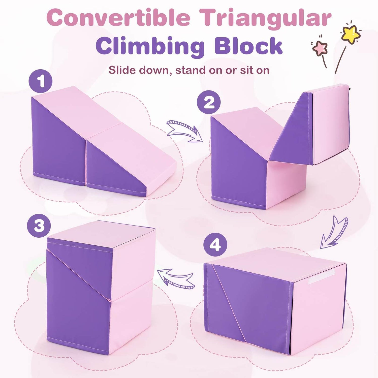 6 PCS Foam Climbing Blocks - Baby Joy