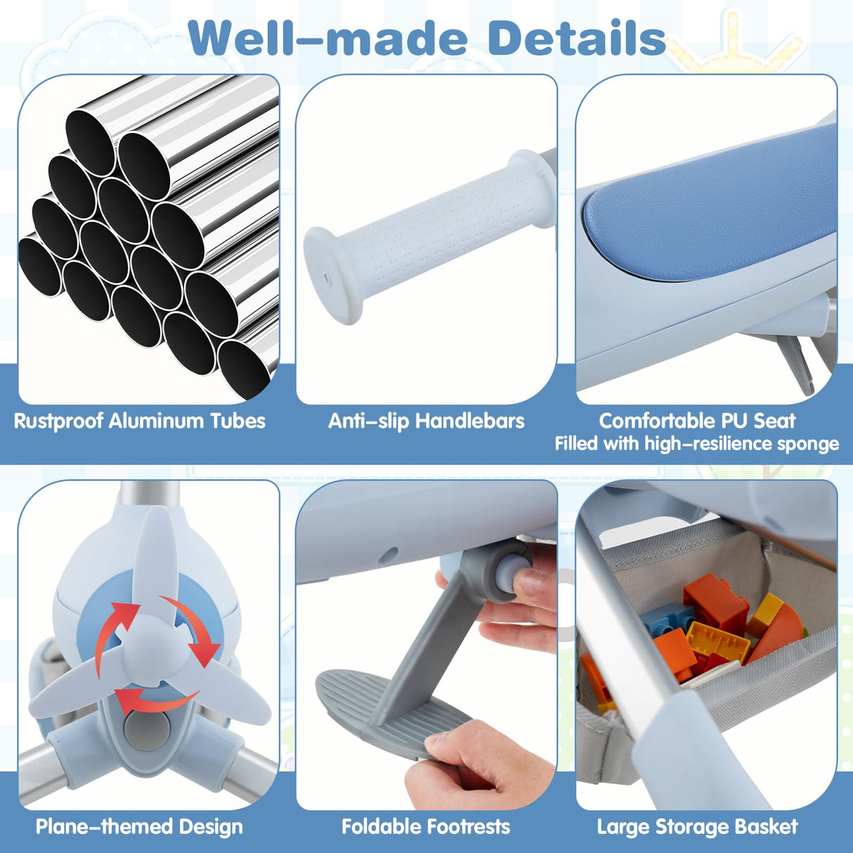 HONEY JOY 2-in-1 Kids Ride-on Push Car