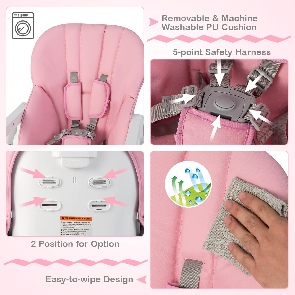 BABY JOY Baby High Chair, Foldable Highchair
