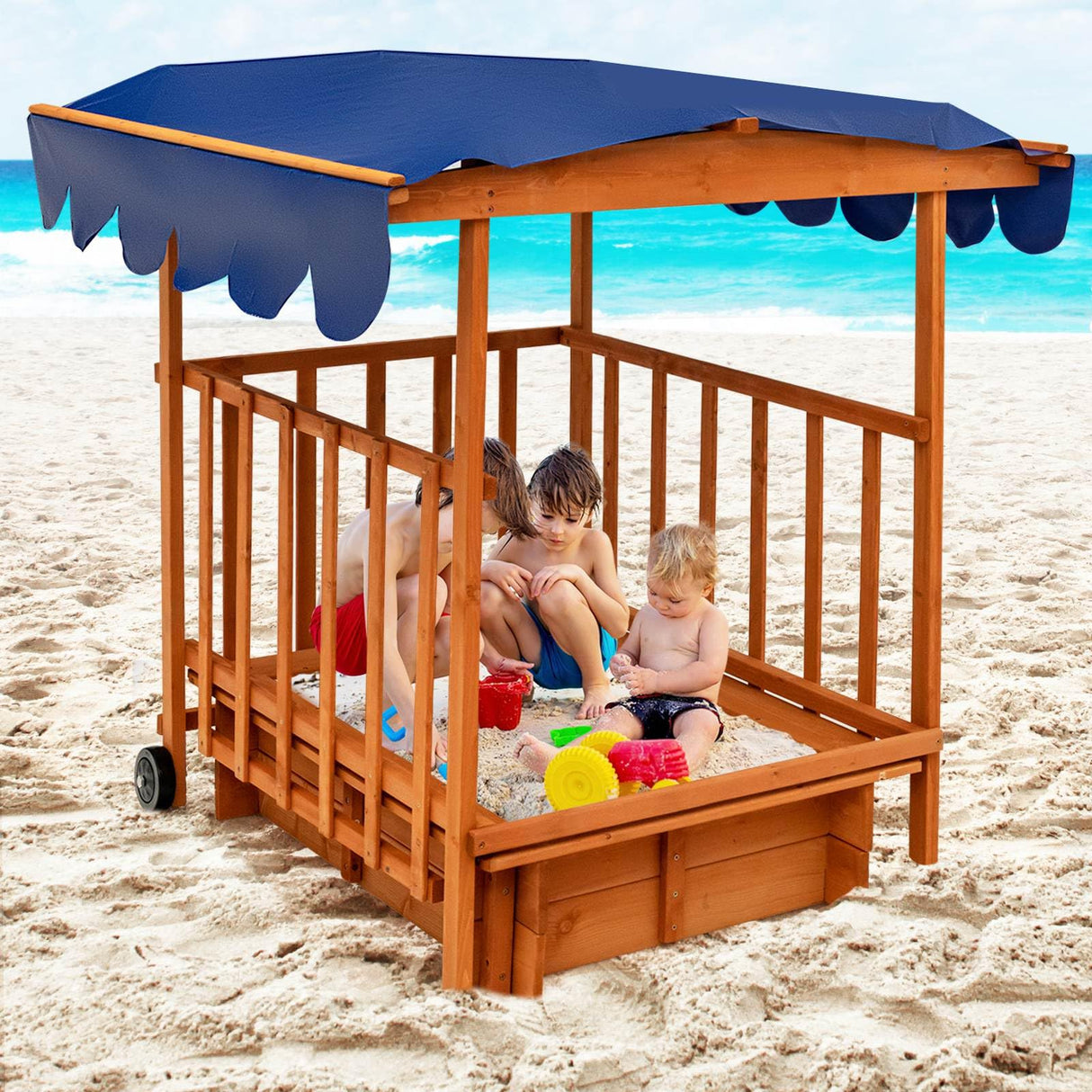 Kids Wooden Sandpit