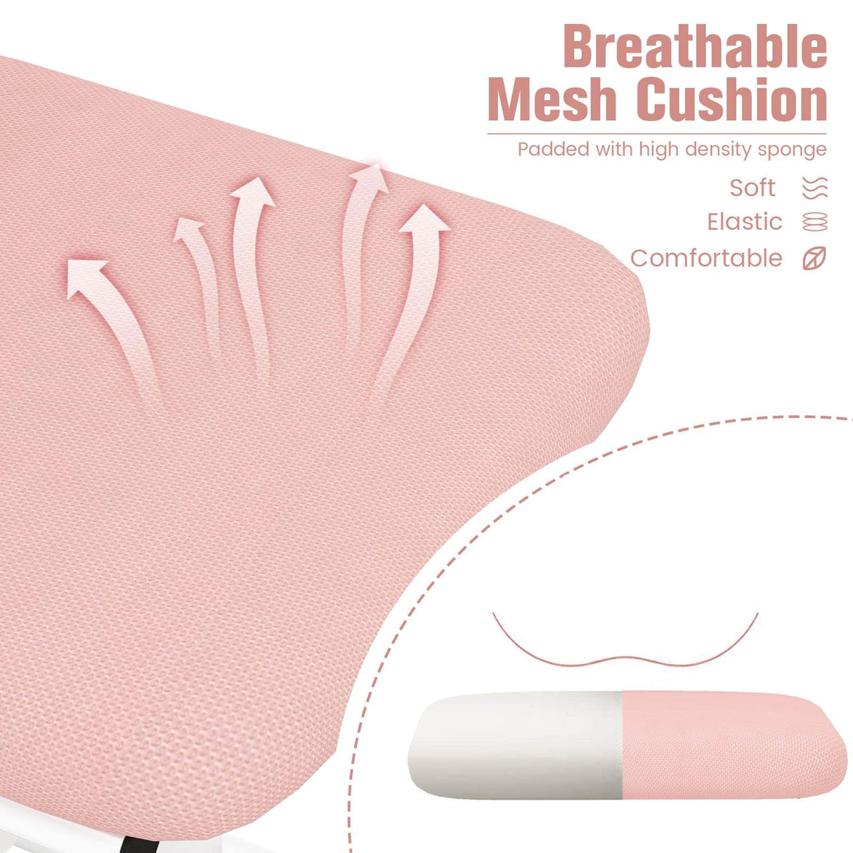 BABY JOY Height-Adjustable Kids Desk Chair, Ergonomic Children Study Chair