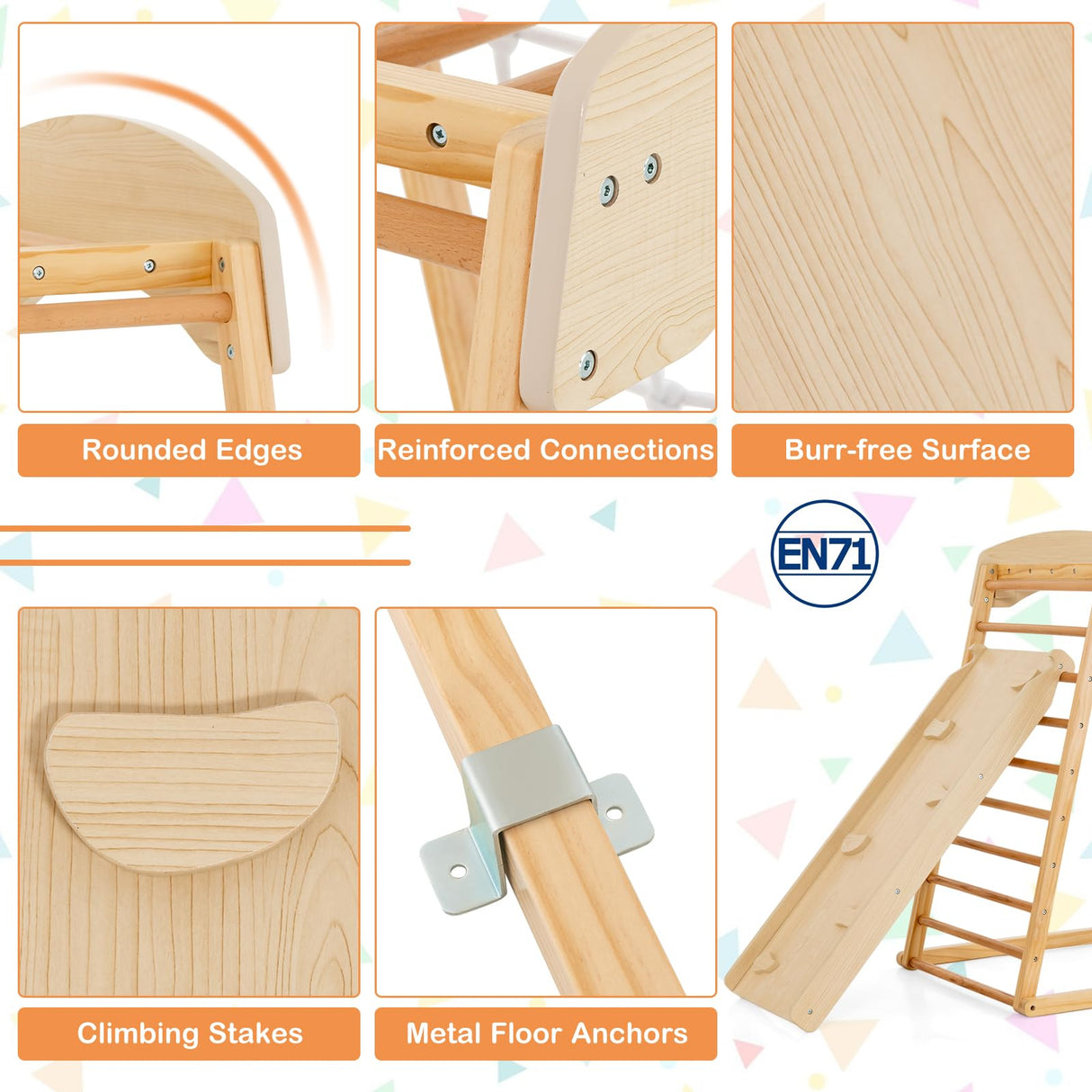 HONEY JOY 6-in-1 Indoor Jungle Gym Climber