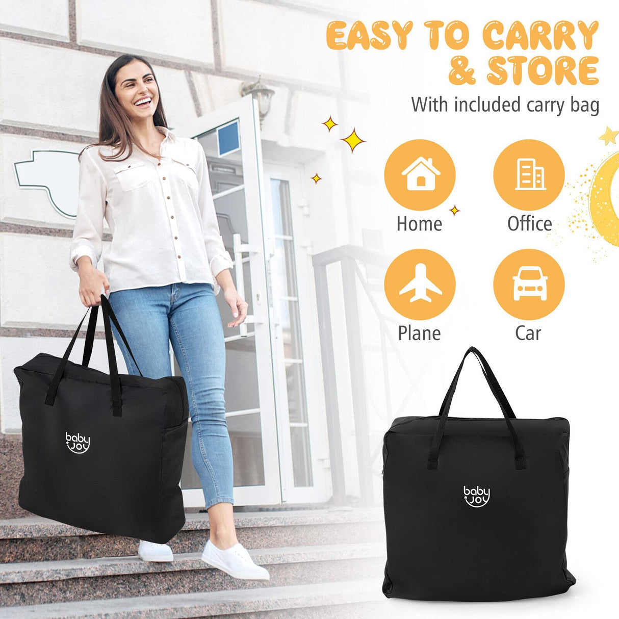 BABY JOY Manual Rocking Bassinet for Baby