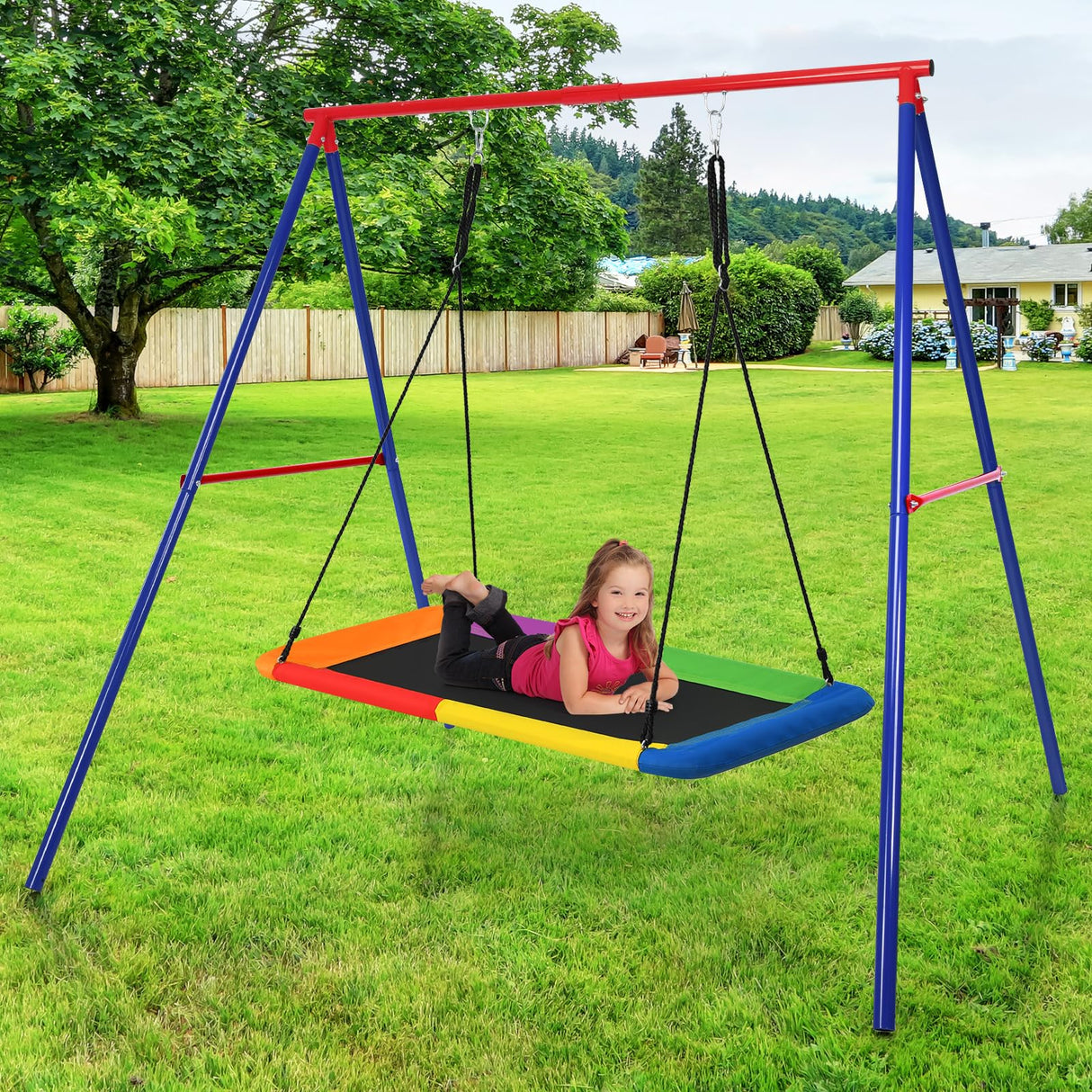 HONEY JOY Heavy Duty Steel Swing Frame (Without Swing)