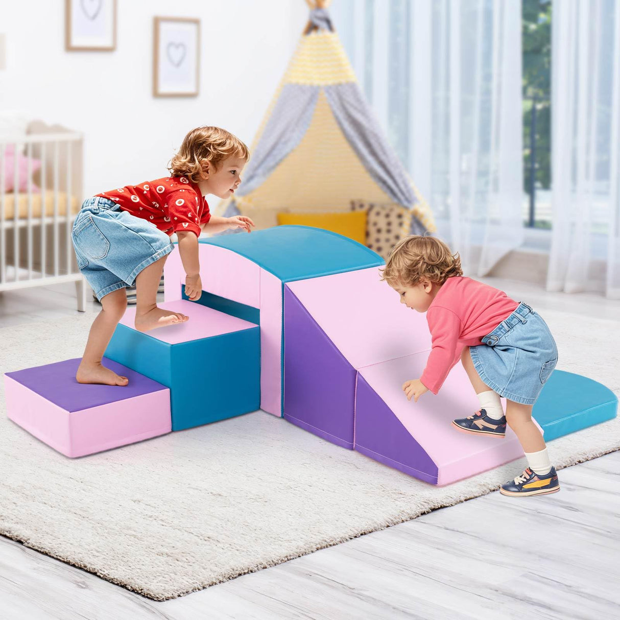 6 PCS Foam Climbing Blocks - Baby Joy