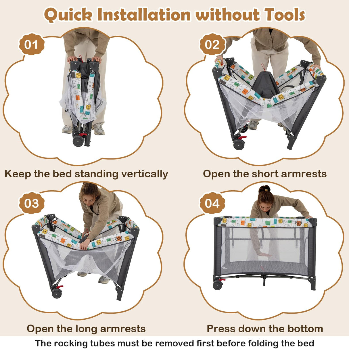 BABY JOY 5-in-1 Baby Bassinet
