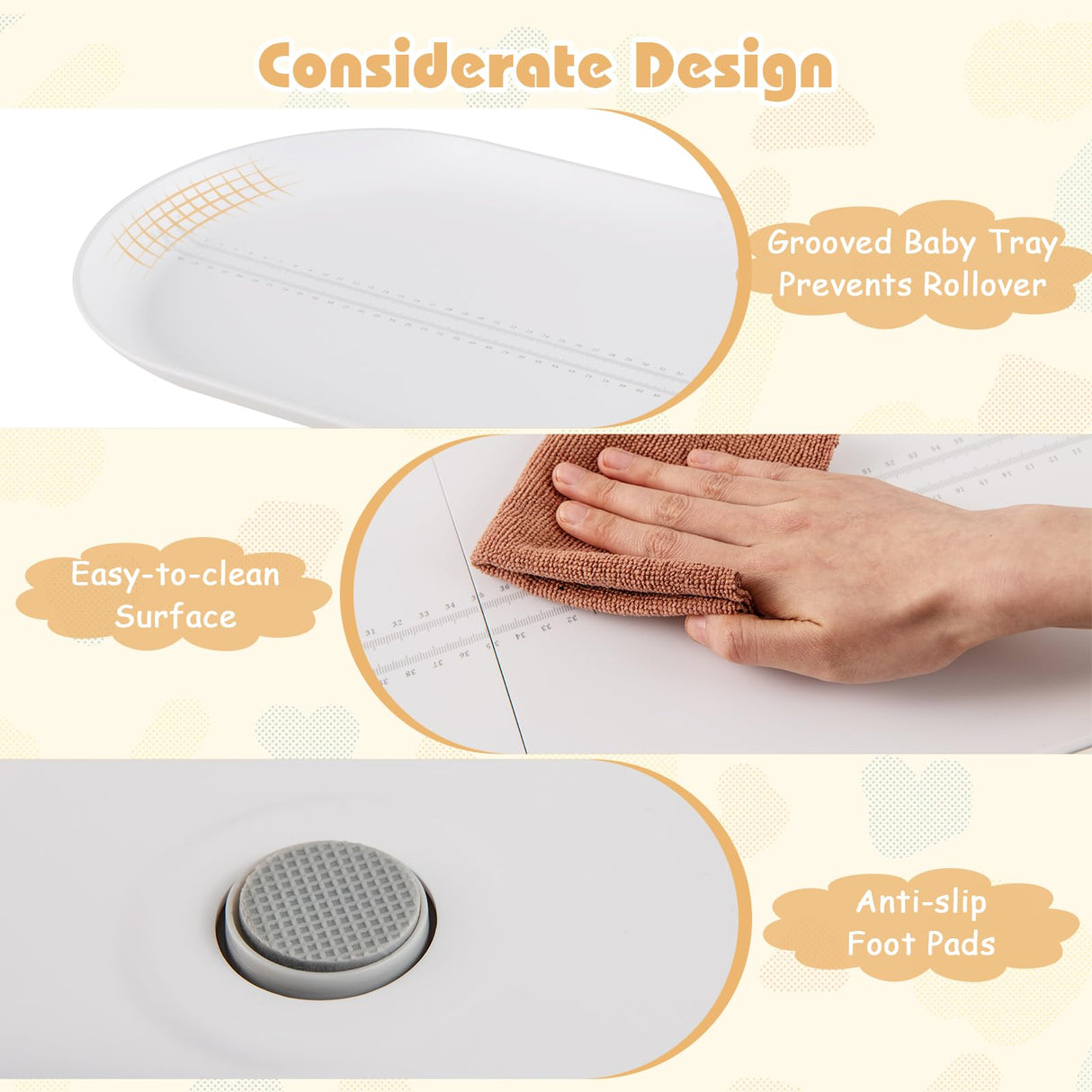 3 in 1 Infant Scale w/Detachable Tray for Body Weight & Height Measurement