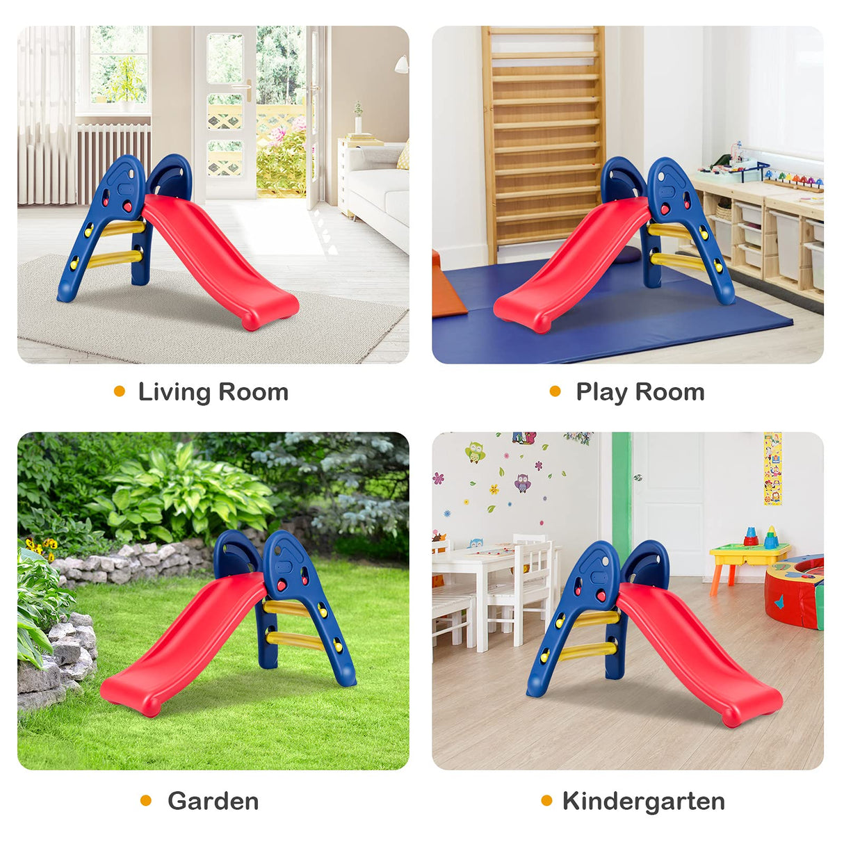HONEY JOY Kid Folding Sliding w/Triangle Structure