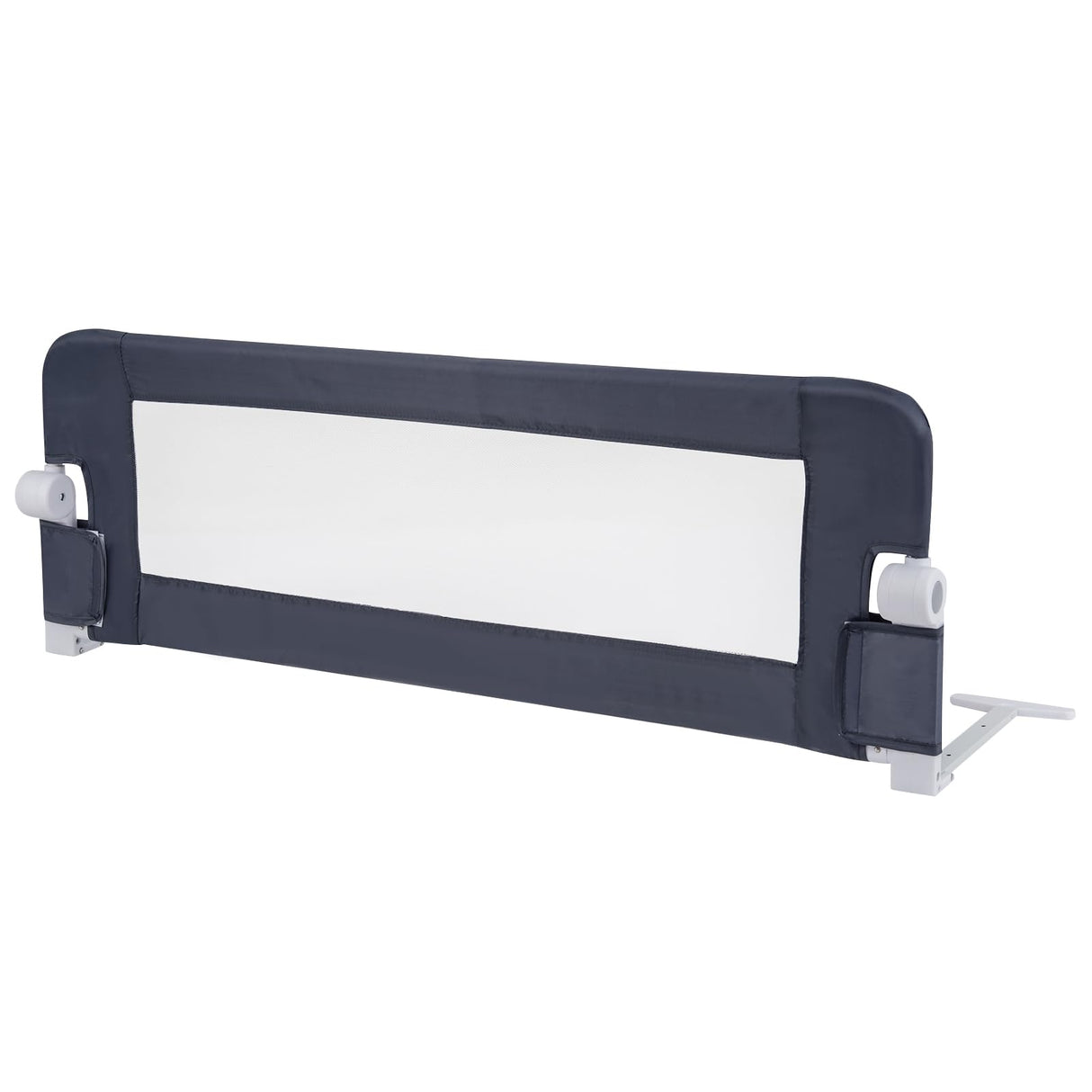 BABY JOY 120*42.5 cm Bed Rail Guard for Toddlers, Universal Baby Fold Down Bed Rail w/Adjustable Safety Strap & Breathable Mesh