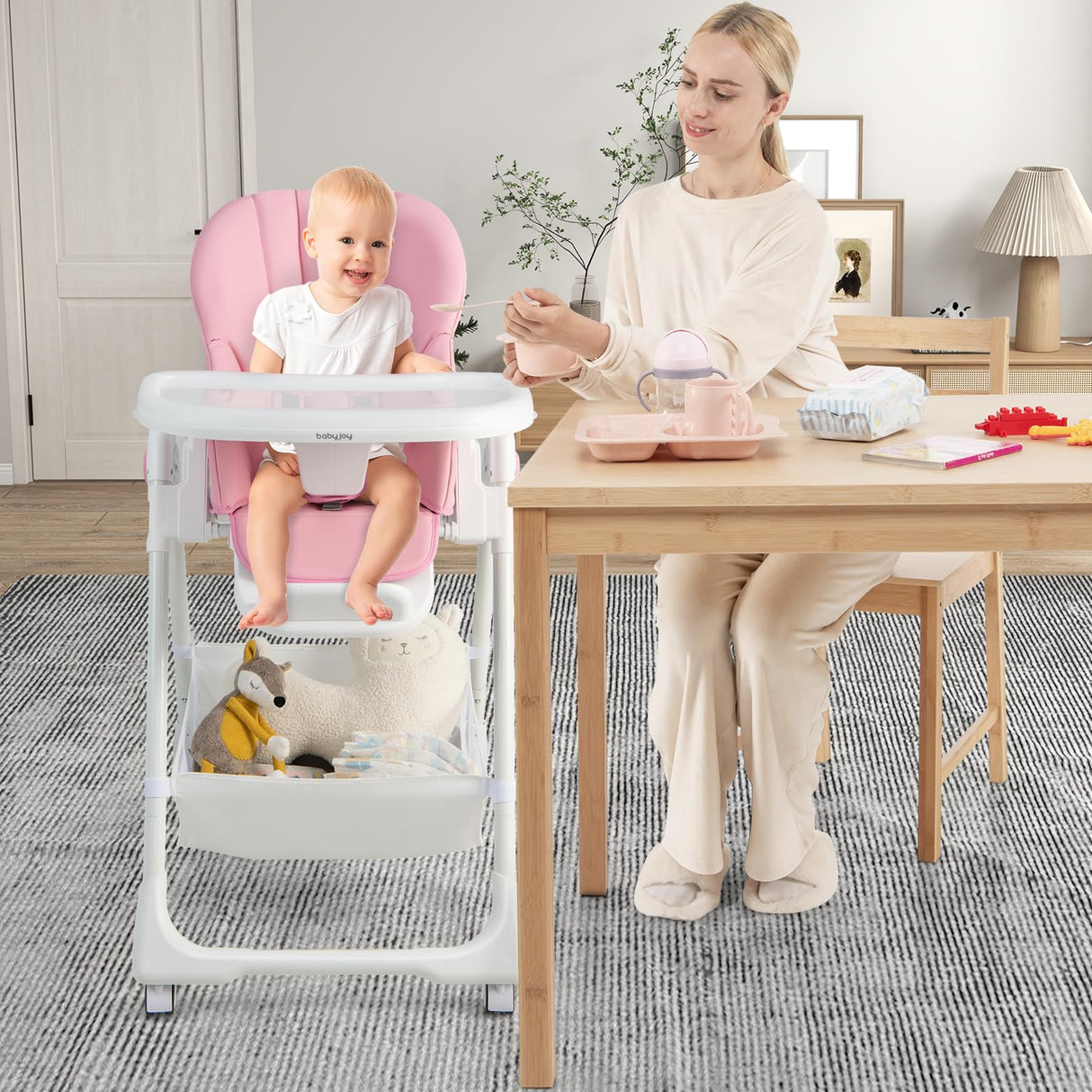 BABY JOY Baby High Chair, Foldable Highchair