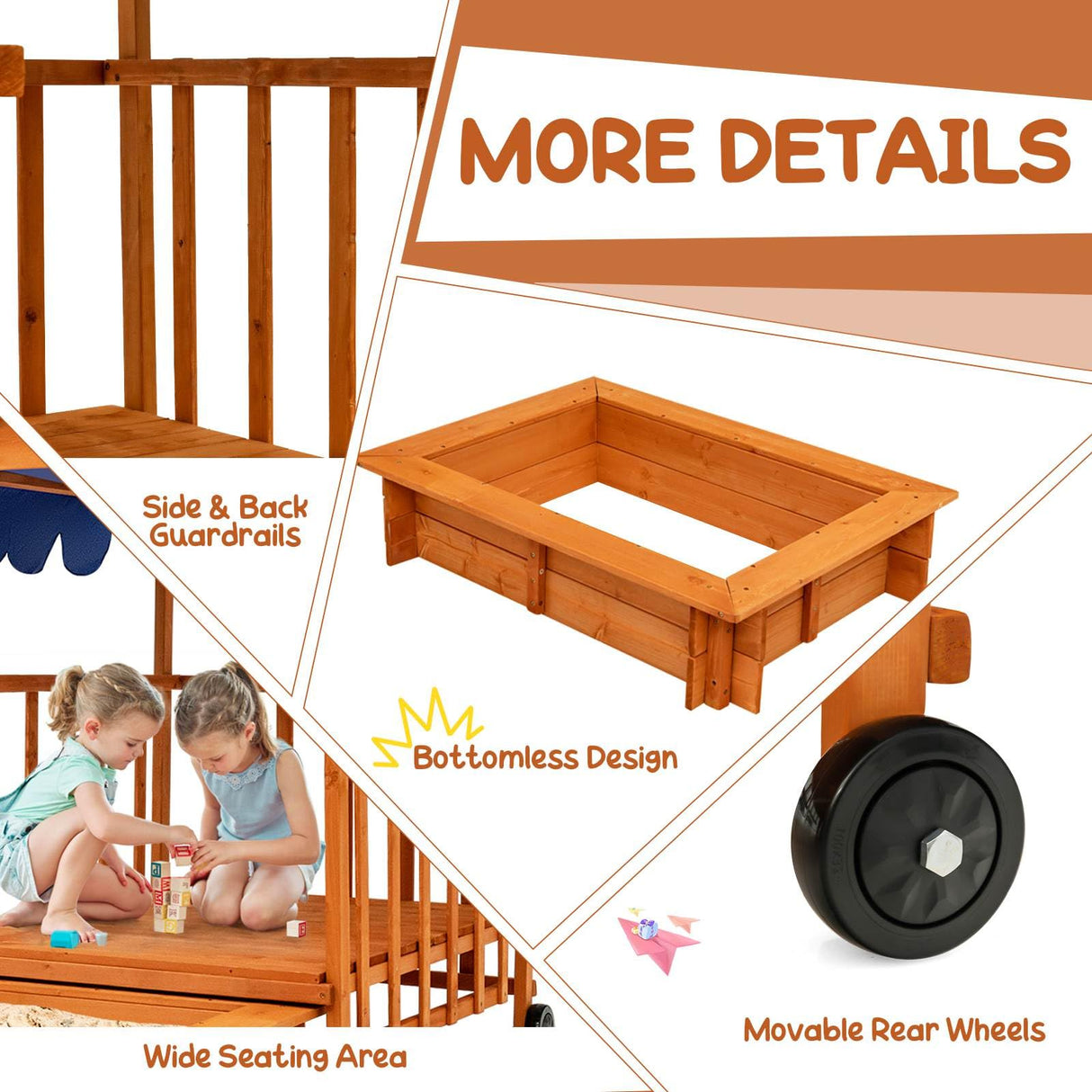 Kids Wooden Sandpit