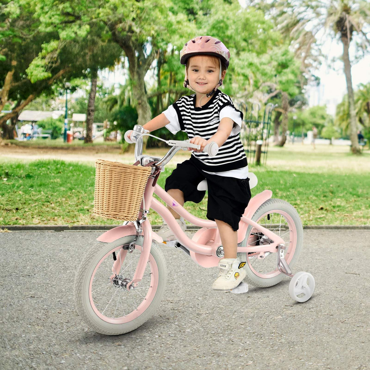 14”/16” Kid’s Bike with Training Wheels, Bicycle for 3-5/4-7 Years Old