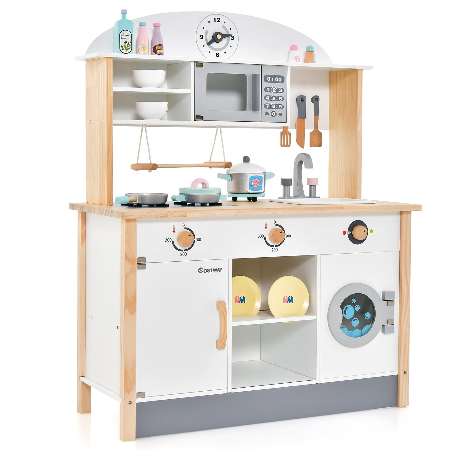 HONEY JOY Kids Wooden Kitchen Playset