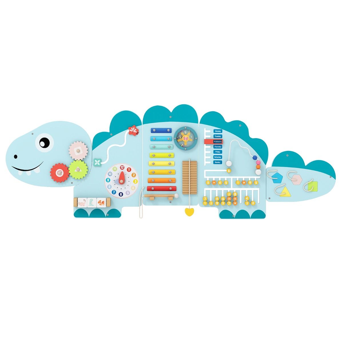 Unicorn Activity Wall Busy Board Panels 11-in-1 Montessori Sensory Board