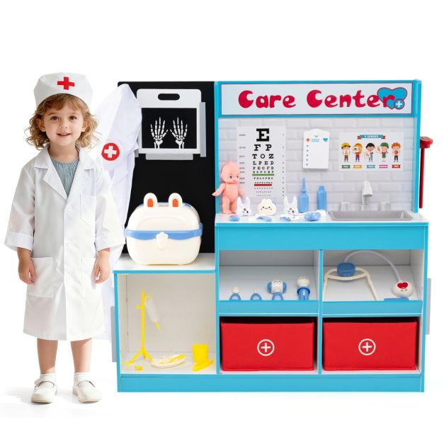 Wood Medical Center Toy Set with Examine Region and X-Ray Film