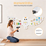 11-In-1 Owl Activity Wall Busy Board Panels for Kids 3+ Years Old