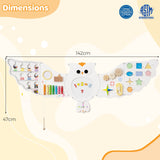 11-In-1 Owl Activity Wall Busy Board Panels for Kids 3+ Years Old